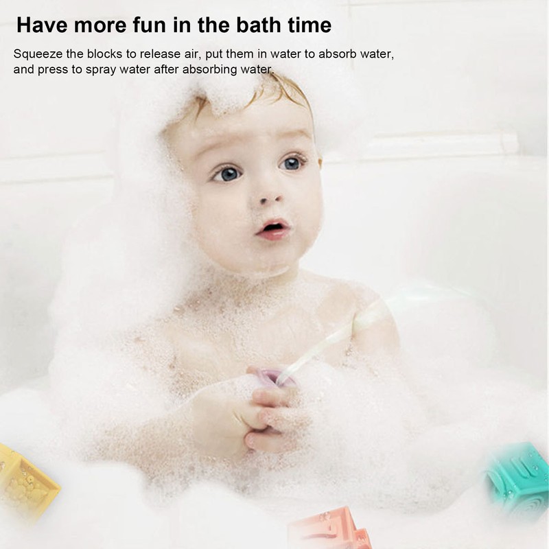 Soft Rubber Blocks Babies Children Chewing Silicone Early Childhood Educational