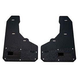 REK GEN 'Merica Mud Flaps Compatible with 2014-2018 Chevy Silverado 1500, 2500 and 3500 SRW (Front, Black)