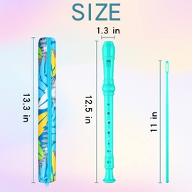 Yop-yes Descant Soprano Recorder Music Recorder Instrument for Kids Flute Kids Recorder with Cleaning Rod + Case Bag