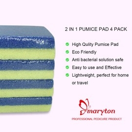 MARYTON Maryton Foot Pumice Stone for Feet Hard Skin Callus Remover and Scrubber (Pack of 4) (Yellow)