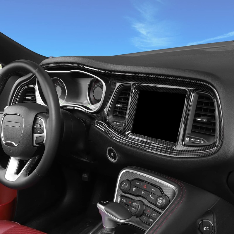 Linskip Dash Board Cover Trim Compatible with Dodge Challenger 2015-2023,