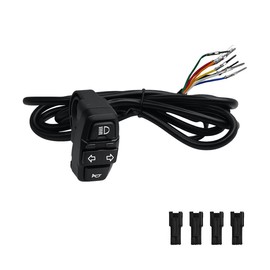 FALVFUN Motorcycle Head Light Turn Switch, 3-in-1 Motorbike Handlebar Headlights Horn Turn Signal Switch, Scooter Light Horn Turning On Off Control Button Set, Fits Motorbike E-Bike E-Scooter