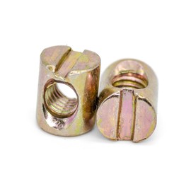 H-BOLT Barrel Nuts - M6 & M8 Available, 10mm - 25mm (10, Yellow Zinc, M6 13mm)