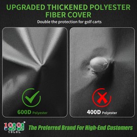 10L0L 600D Golf Cart Cover. Water, Wind, Rain, Dust and Sun Golf Cart Covers.Universal fit for All 2 Passenger 4 Passenger Golf carts