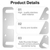 3.5 Inch Door Hinge Shims - Laser-Cut Stainless Steel Kit