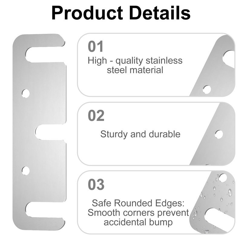 3.5 Inch Door Hinge Shims - Laser-Cut Stainless Steel Kit