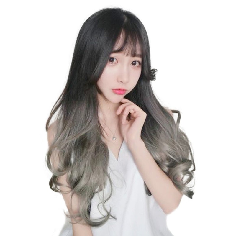 YJINCO U-type Half Wig, Extension, Long, Gradient, Curly Hair, Two