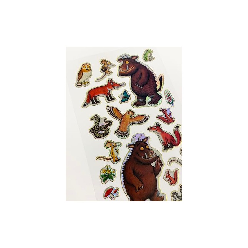 Paper Projects 01.70.06.140 The Gruffalo Sparkly Reusable Stickers, Blue, 19.5cm