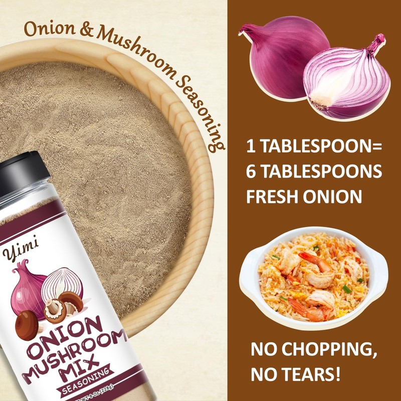 Yimi Onion and Mushroom Seasoning Mix, Umami Flavor, Finely Ground