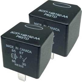 2-Pack 5C3T-14B192-AA Relay – 40A 12VDC 4-Pin SPST Automotive Relay – Compatible with Select Ford Vehicles (for F-150, Explorer) – Fixes Fuel Pump, Ignition & P0230/P0685 Codes