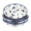 Blue Rose Polish Pottery Zoe 4 Piece Large Salad Bowl
