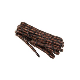 Round Shoe Laces For Work Shoes (9176 - black with brown / 120 cm - 47 inch)