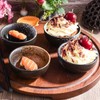 Porcelain Dipping Bowl Set of 4, 3.7" Vintage Reactive Glaze