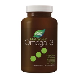 Natures Way NutraSea Softgels Menta Fresca 60 c - Suaves de Omega3 Clsicos para Salud Cardiovascular con Triple Purificacin                           
