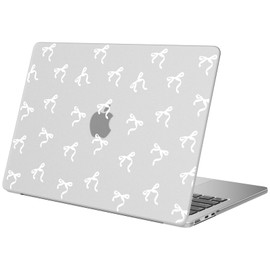 BlHMCASE Compatible with MacBook Pro 14 inch Case 2025-2021 M4 M3 M2 M1 A3112 A3185 A3401 A2918 A2992 A2779 A2442, Cute White Bow Protective Hard Shell Matte Cover for Mac Pro 14