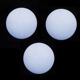Cascade Juggling 3 x Pro LED Juggling Balls Set Bag - 70mm Quality Glow Juggling Ball Set (White)