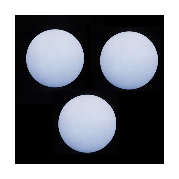 Cascade Juggling 3 x Pro LED Juggling Balls Set Bag - 70mm Quality Glow Juggling Ball Set (White)