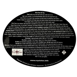 CrystaLac Brite Tone High Solids Polyurethane Instrument Finish 32 oz Quart (Clear Satin)
