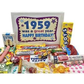 RETRO CANDY YUM ~ 1959 67th Birthday Gift Ideas Nostalgic Candy Assortment from Childhood for 67 Year Old Man or Woman Born 1959 Jr
