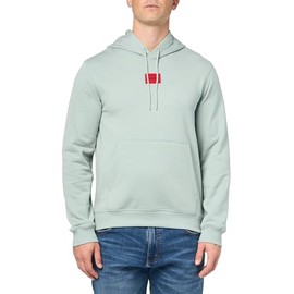 Regular Fit Square Logo Jersey Hooded Sweatshirt,cucumber green,S