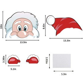 CCINEE Christmas Santa Claus Face Outdoor Decoration with Hat Archway Fireplace Garage Door Decor for Party Supply