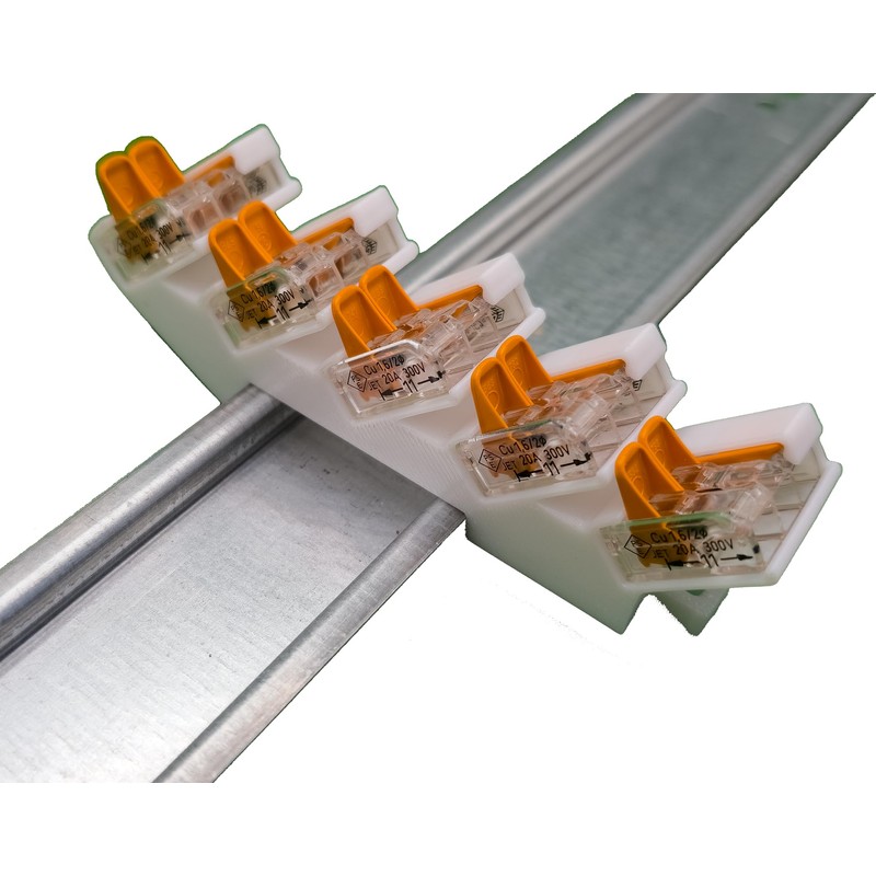 2 x DIN rail / DIN rail holder for 5