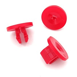 VVO Fasteners- Red Plastic Engine Heat Shield/Insulator Fastener Screw Grommets for Ford Ka+ / Figo, Mondeo, Transit Connect, (Pack of 10)