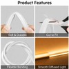 Silicone LED Channel 16.4FT, Flexible Neon Tube Light Cover for