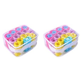 Baluue 40 Piezas Rodillos Para Cabello Plstico Multicolor Autoagarre Rulos Sin Calor Herramientas De Peinado Compactas Para Uso Profesional Y Hogar   