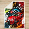 Racing Car Fleece Throw Blanket Twin 60"x80" Kids Race Soprts