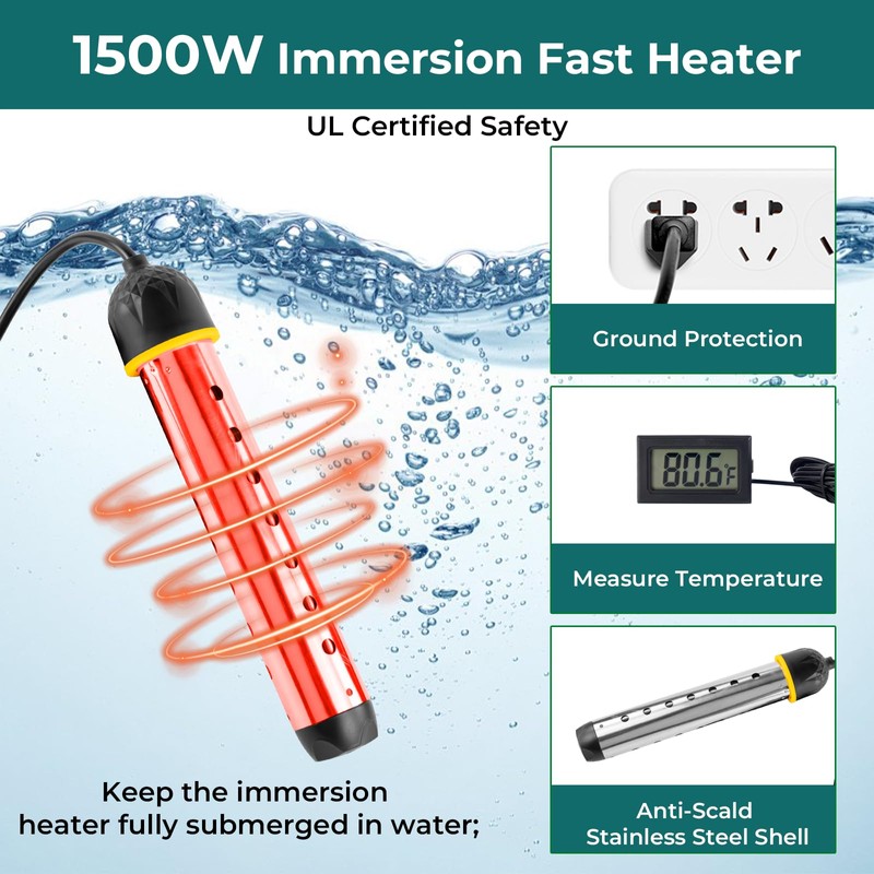 Portable Camping Shower Kit: 7ft Tent, 6000mAh Pump, 1500W Heater