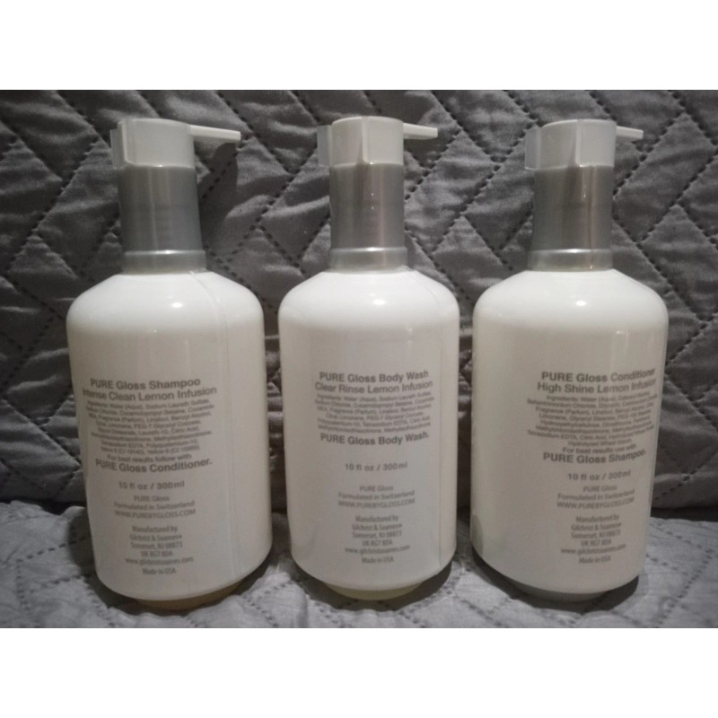 Gilchrist & Soames 3 PACK PURE by Gloss Shampoo Conditioner