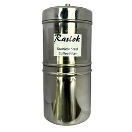 Raslok South Indian Coffee Maker | Convenient 5-6 Cup Coffee Maker | Decoction Maker Brewer Dripper,Stainless Steel Coffee Filter- 300ml