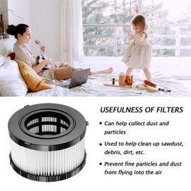 4 Pack HEPA Filter Replacement Compatible with DEWALT Wet Dry Vacuum DC5151H DC515 DCV517 DCV517B-with 2 Cleaning Brushes by Beilan