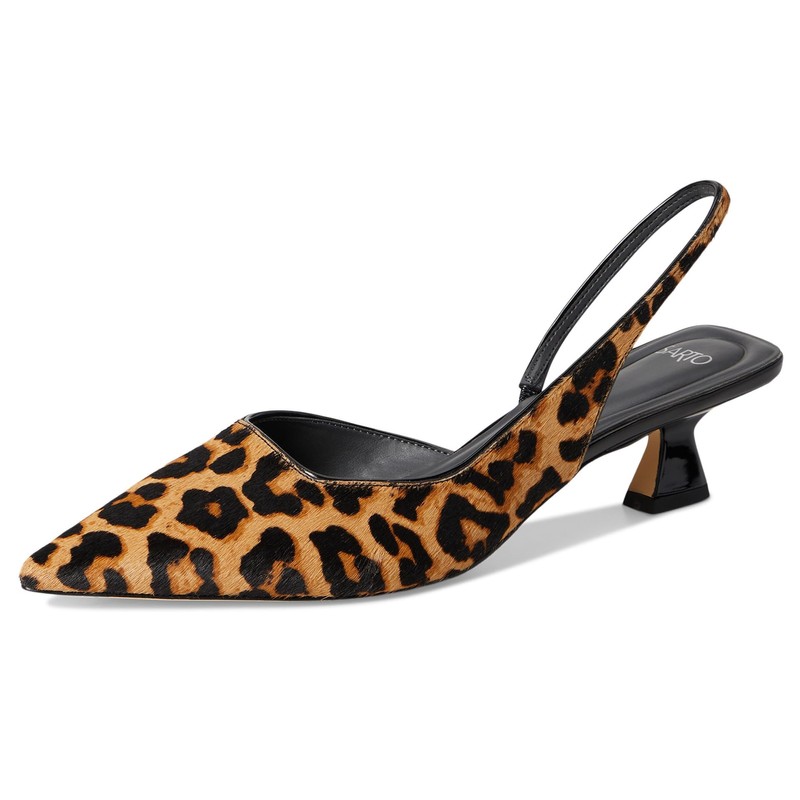 Franco Sarto Women's Devin Pump, Camel Brown Leopard Print, 9