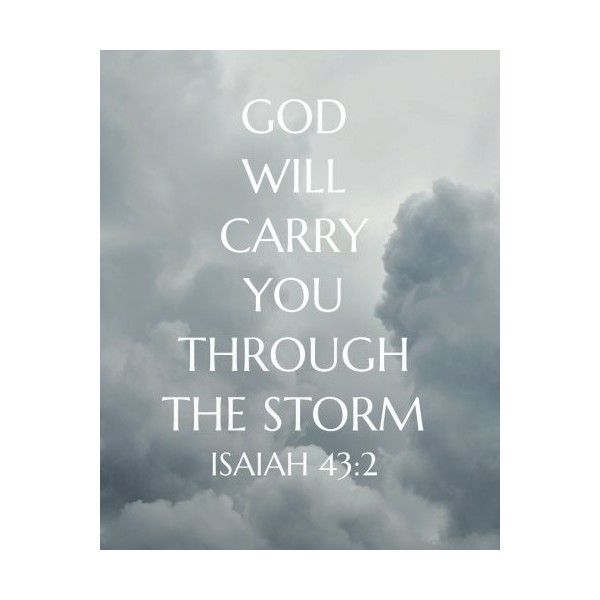 God will carry you through the storm: Bible Verse Notebook
