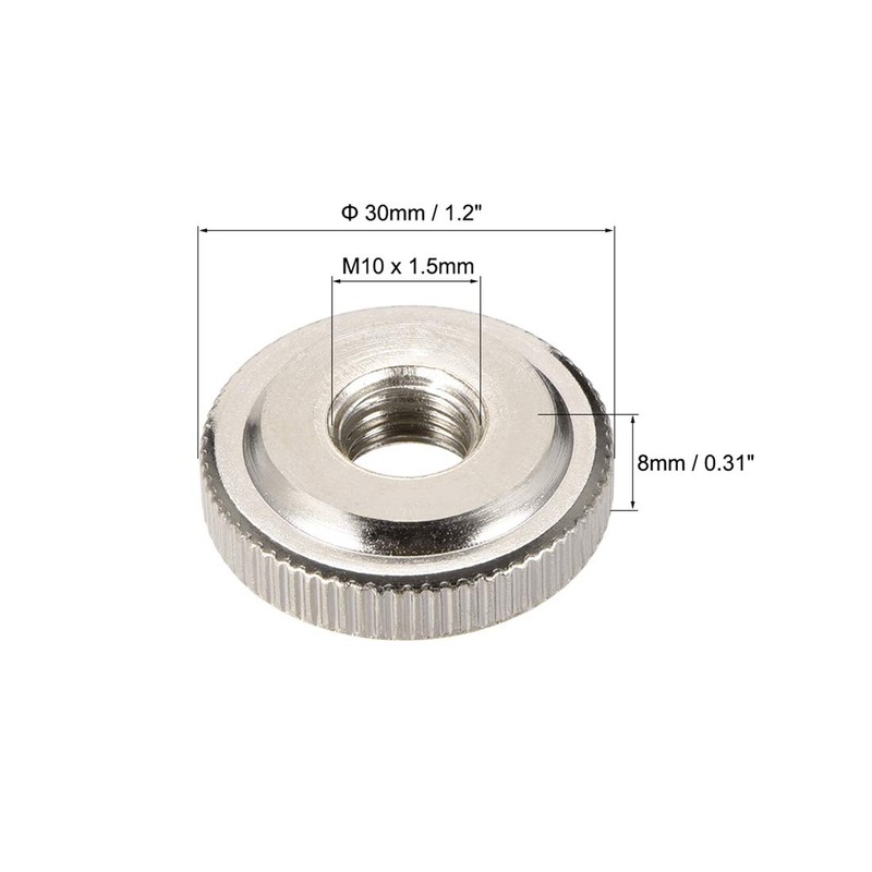 sourcing map Round Knurled Thumb Nuts Conector Lock Adjusting nuts,