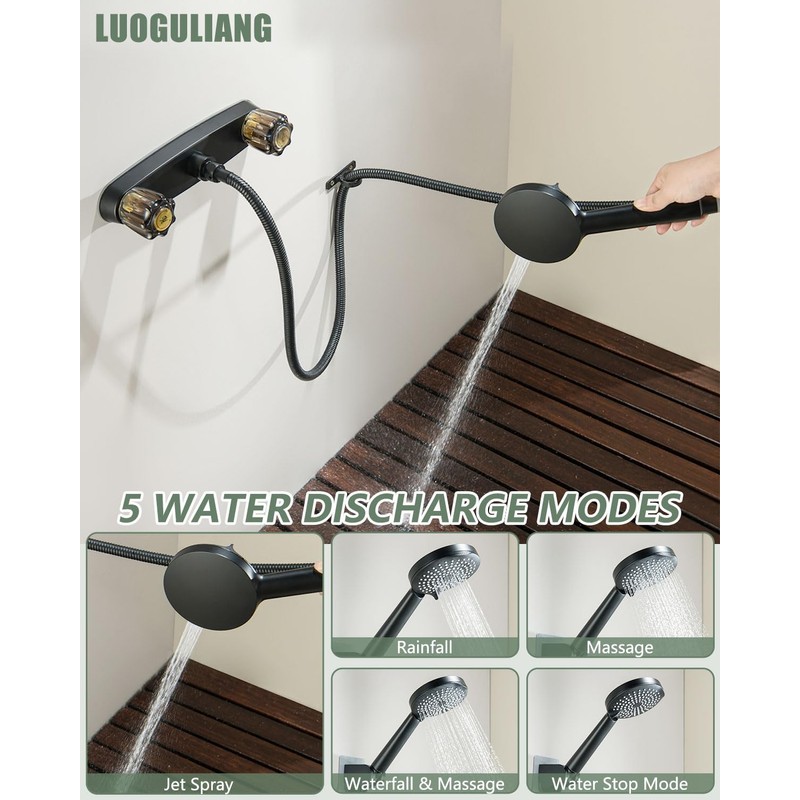 LUOGULIANG 8inch Mobile Home Shower Faucet with Hose and Head