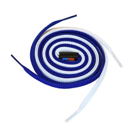 Easy Tie Dual Colored Learning Shoelaces, Teach Shoe Tying With Different Color Laces For Children And Teens Blue/White 37" - 94 cm