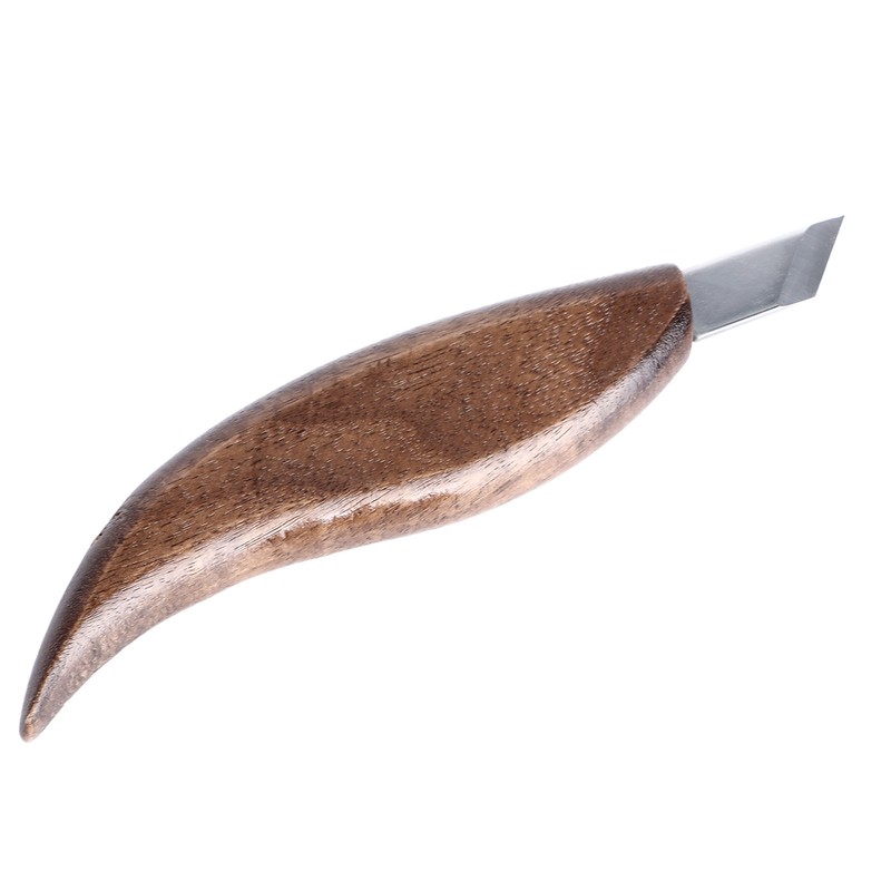 Wood Carving Knife Stainless Steel Blade Walnut Handle Whittling Knife