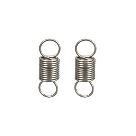 sourcing map Extended Tension Spring Wire Diameter 0.02", OD 0.2", Free Length 0.59" Stainless Steel Small Dual Hook Tension Spring for Machinery Construction Industrial 2pcs