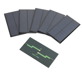 FellDen Micro Solar Panels, 5PCS 5V 200mA Photovoltaic Solar Cells 110mmx60mm / 4.33''x 2.36''