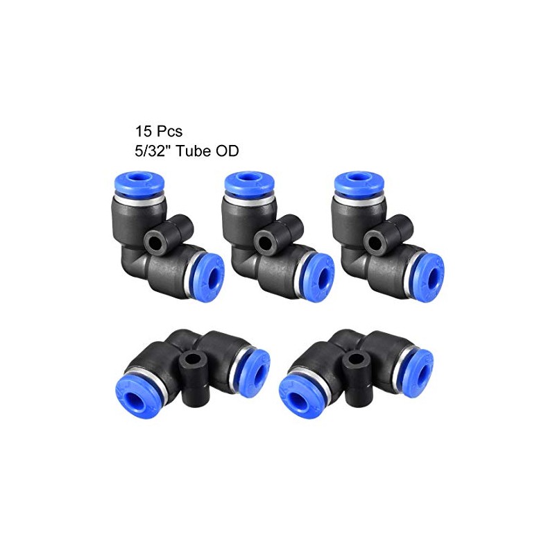 sourcing map Plastic Elbow Push to Connect Tube Fitting 4mm