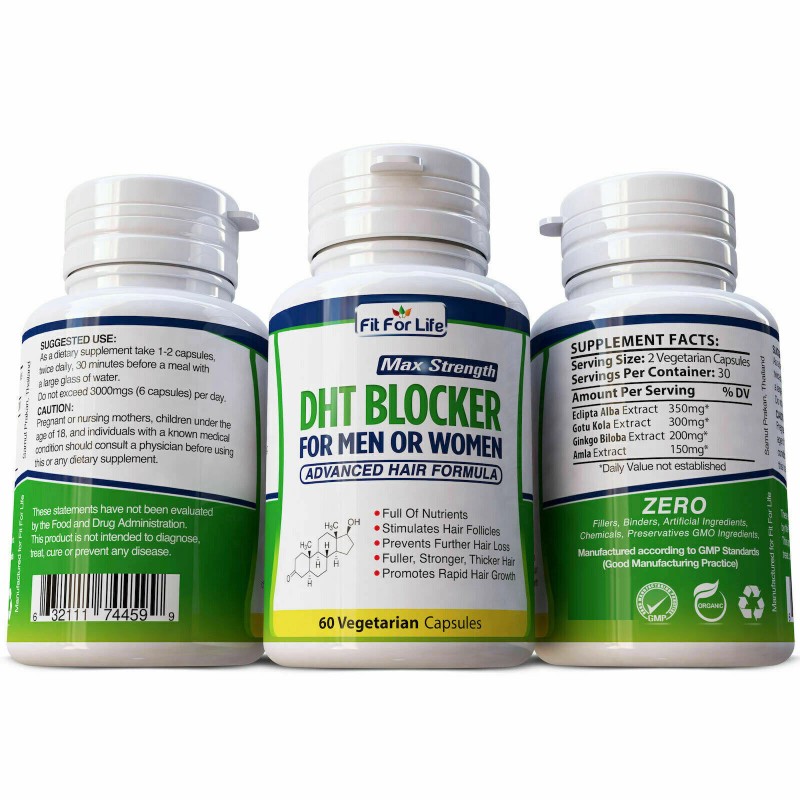 FIT FORLIFE DHT BLOCKER Promotes Fast Hair Growth Pills Supplement