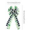 St.patriotic Bow for Wreath, Green Clover with Buffalo Bow, Four-Leaf