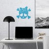 Transparent Decal Stickers of Girly Skull 1 (Azure Blue) Premium