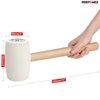 Rubber Mallet 24Oz (680g), MAXPOWER Soft Rubber Hammer Tile Mallet