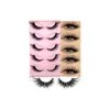 Pestañas Postizas 5 Pares Efecto Fox Eye Banda Invisible Negro
