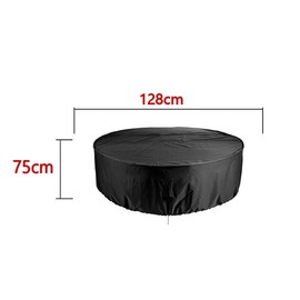 Patio Furniture Cover Outdoor Furniture Round 1.28m/1.85m/2.3m Cover Waterproof Durable Heavy Duty Garden Table Shelter Outdoor Table Chair Set Covers for Garden Round Table Dining Set