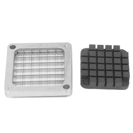 Blade Assembly and Pusher Block, Commercial French Fry Cutter Blade Stainless Steel Manual Potato Cutting Machine Blade for Cucumber Eggplant Carrot (12mm)